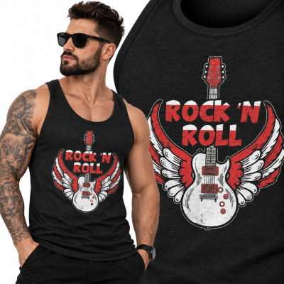 TANK TOP HORROR ROCK N ROLL GUITAR 1